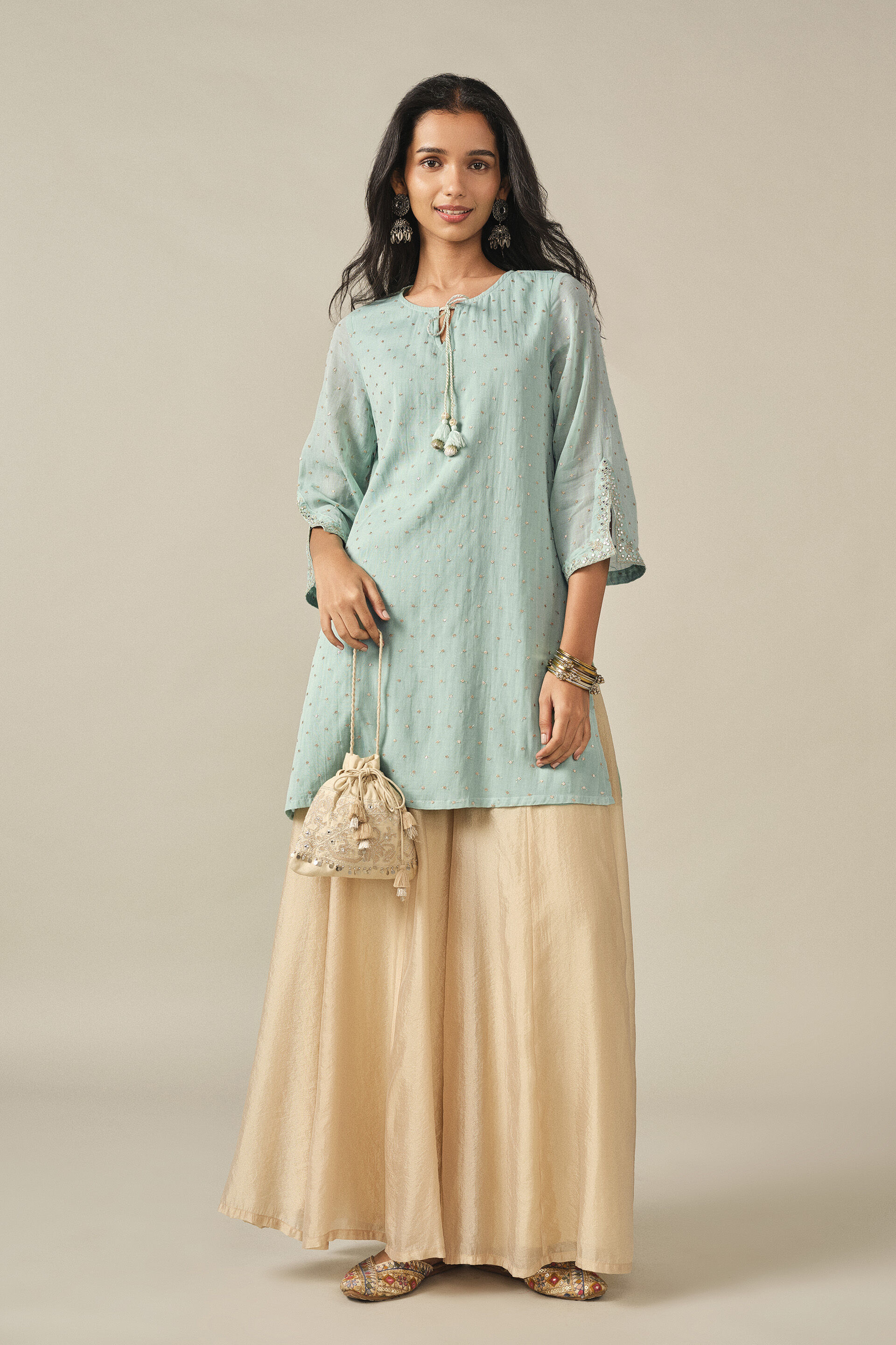 Embroidered Tunic in Sky Blue, Sky Blue, image 5